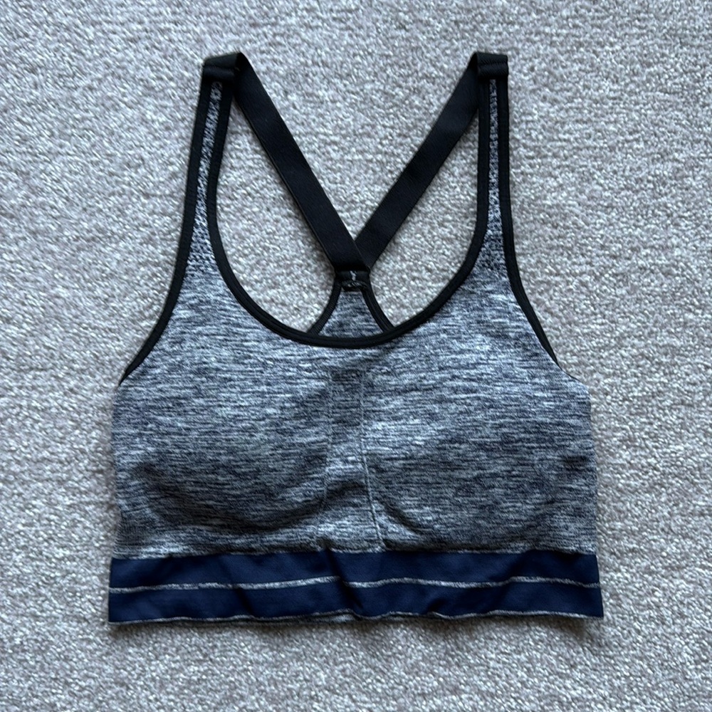 Zella Black and Gray Sports Bra